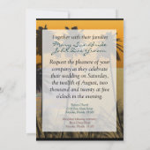 Beach Tropical Wedding Invitations Kaart (Achterkant)