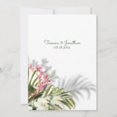 Beach Tropisch Floral Shadows Couple's Shower Kaart (Achterkant)