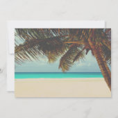 Beach,Tropisch,Palm Wedding Save the date (Achterkant)