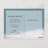 Beach Tropische kalligrafie Bewegend Nieuw Adres Briefkaart (Achterkant)
