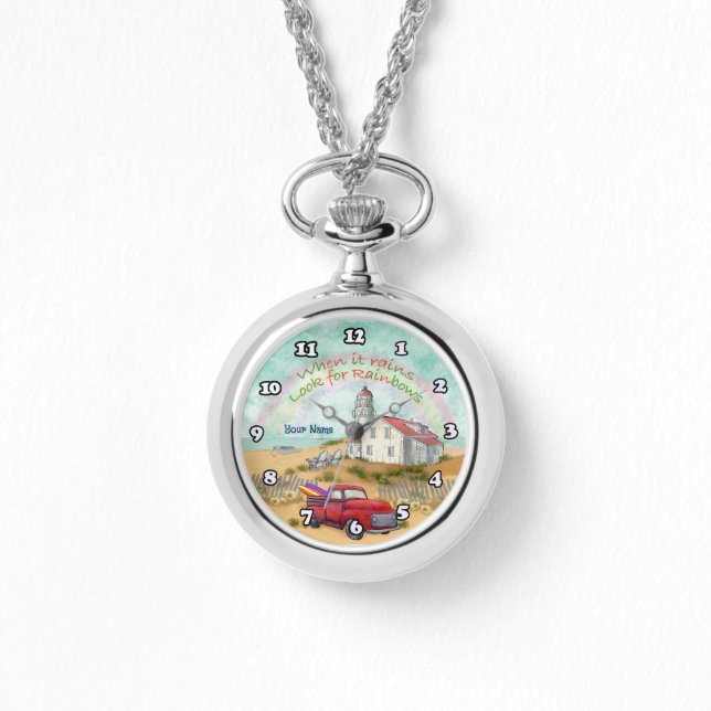 Beach Truck Lighthouse Horloge (Voorkant)