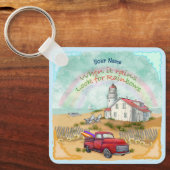 Beach Truck Lighthouse Sleutelhanger (Voorkant)