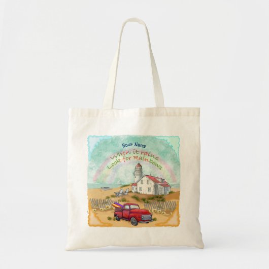 Beach Truck Lighthouse Tote Bag (Voorkant)