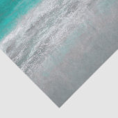 Beach Turquoise Coastal Ocean Waves Tropical Art Tissuepapier (Detail)