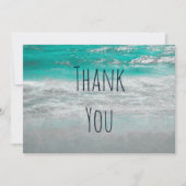 Beach Turquoise White Coastal Ocean Wave Bedankt (Voorkant)