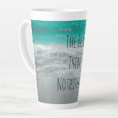 Beach Turquoise White Tropical Ocean Waves Coastal Latte Mok (Linkerhoek)