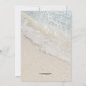 Beach Twins Baby Birth Photo Faire-part Card (Dos)