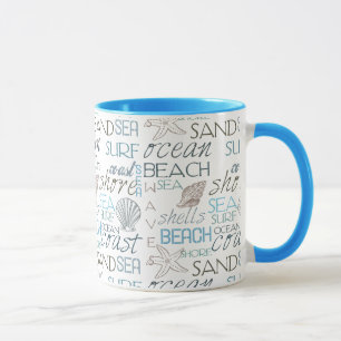 Beach Typografie Mok