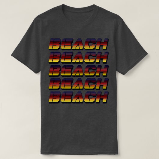 Beach Typografie T-shirt (Design voorkant)