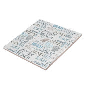 Beach Typografie Tegeltje (Zijkant)