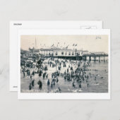 Beach Uitzicht, Asbury Park, New Jersey Vintage Briefkaart (Voorkant / Achterkant)