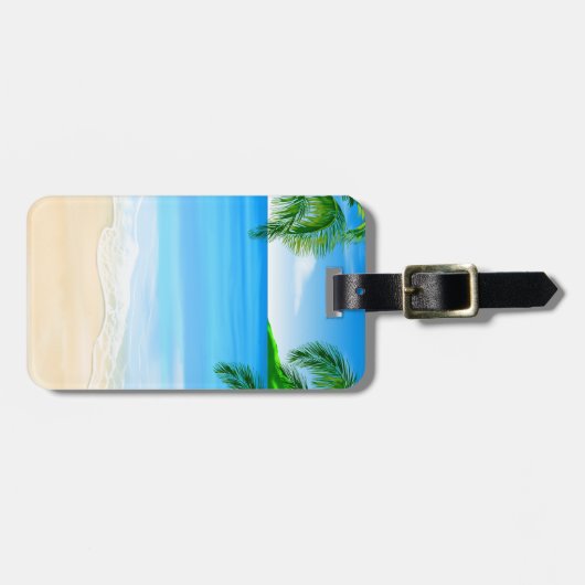 Beach Uitzicht Bagagelabel (Voorkant horizontaal)