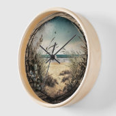 Beach Uitzicht Rustige wandklok (Hoek)