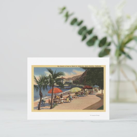 Beach Uitzicht voor Hotel St. Catherine Briefkaart (Staand voorkant)