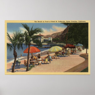 Beach Uitzicht voor Hotel St. Catherine Poster