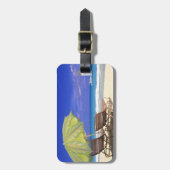 Beach Umbrella, Abaco, Bahamas Bagagelabel (Voorkant verticaal)