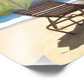 Beach Umbrella, Abaco, Bahamas Foto Afdruk (Hoek)