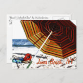 "Beach Umbrella Glow", Jones Beach, NY Briefkaart (Voorkant / Achterkant)