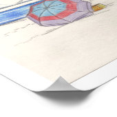 BEACH UMBRELLAS print (7,33 x 7,33 inch) (Hoek)