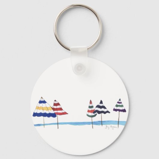 Beach Umbrellas Sleutelhanger (Voorkant)