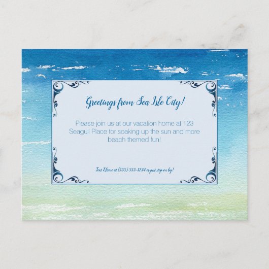 Beach Vacation Accueil Invitation Invitation (Devant)