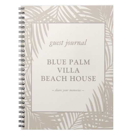 Beach Vacation Rental Guest Journal Notitieboek (Voorkant)