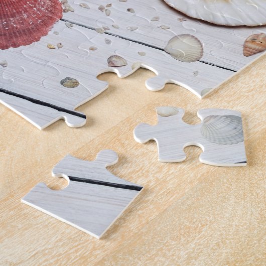 Beach Vacking with Sandals and Sea Shells Legpuzzel (Zijkant)
