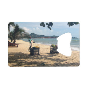 Beach Vendors ... Lamai Beach, Koh Samui Kredietkaart Flessenopener