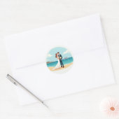 Beach Verloving Moment Sticker (Envelop)
