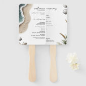 Beach Vibe Ceremony Programma Handwaaier (Voorkant en achterkant)