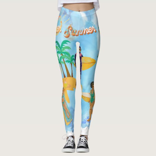 BEACH VIBE LEGGINGS (Voorkant)
