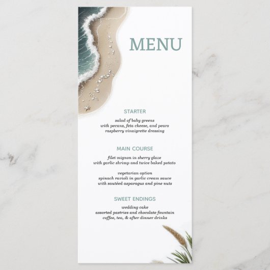 Beach Vibe Menu (Voorkant)