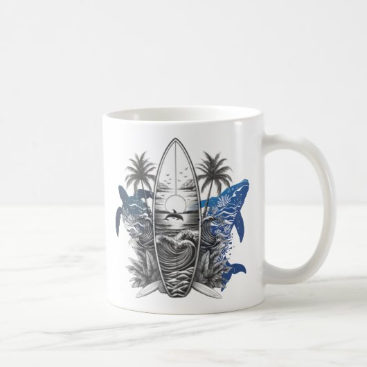BEACH VIBE OCEAN VIBE TURTTLE MUG (Droite)