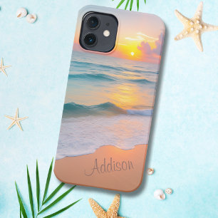 Beach Vibes gepersonaliseerd iPhone 12 Hoesje