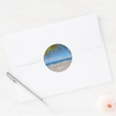 Beach Vibes gepersonaliseerd Ronde Sticker (Envelop)