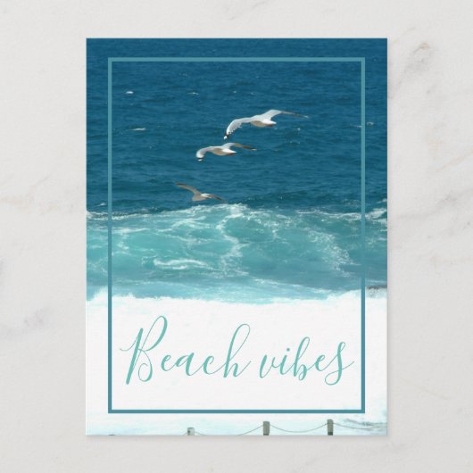 Beach Vibes Ocean Waves Briefkaart (Voorkant)