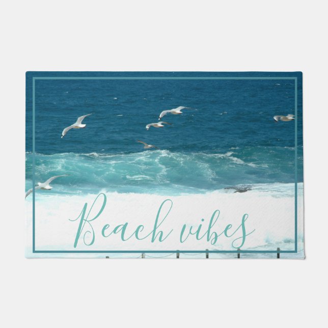 Beach Vibes Ocean Waves door Mat (Voorkant)
