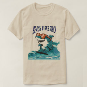 Beach Vibes Only – Koele haai met zonnebril T-shirt