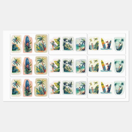 Beach Vibes Vinyl Stickers (Vel)