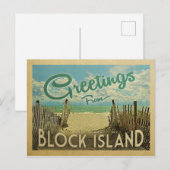 Beach Vintage Travel Briefkaart (Voorkant / Achterkant)