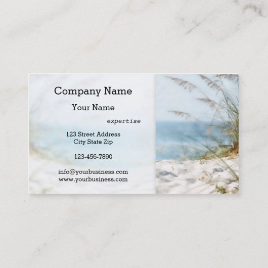 Beach Visitekaartje (Achterkant)