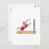 Beach Volleyball Briefkaart (Voorkant / Achterkant)