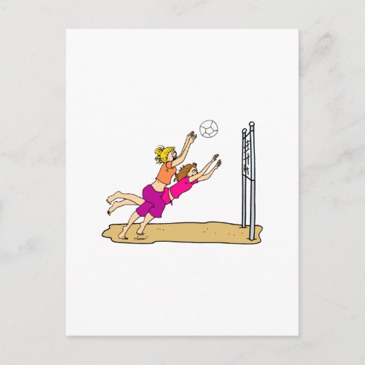 Beach Volleyball Briefkaart (Voorkant)