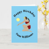 Beach Volleyball Kaart (Gele Bloem)