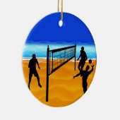 Beach Volleyball Keramisch Ornament (Rechts)
