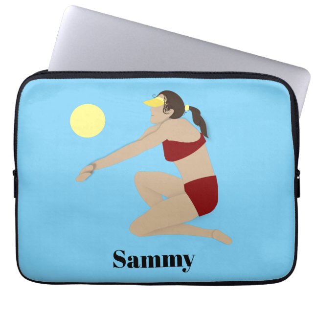 Beach Volleyball Laptop Sleeve (Voorkant)