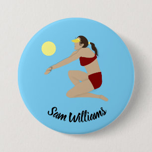 Beach Volleyball Ronde Button 7,6 Cm