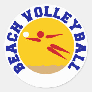 Beach Volleyball Ronde Sticker