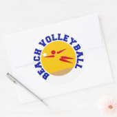 Beach Volleyball Ronde Sticker (Envelop)