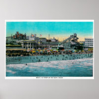 Beach voor het Bath House, Long Beach